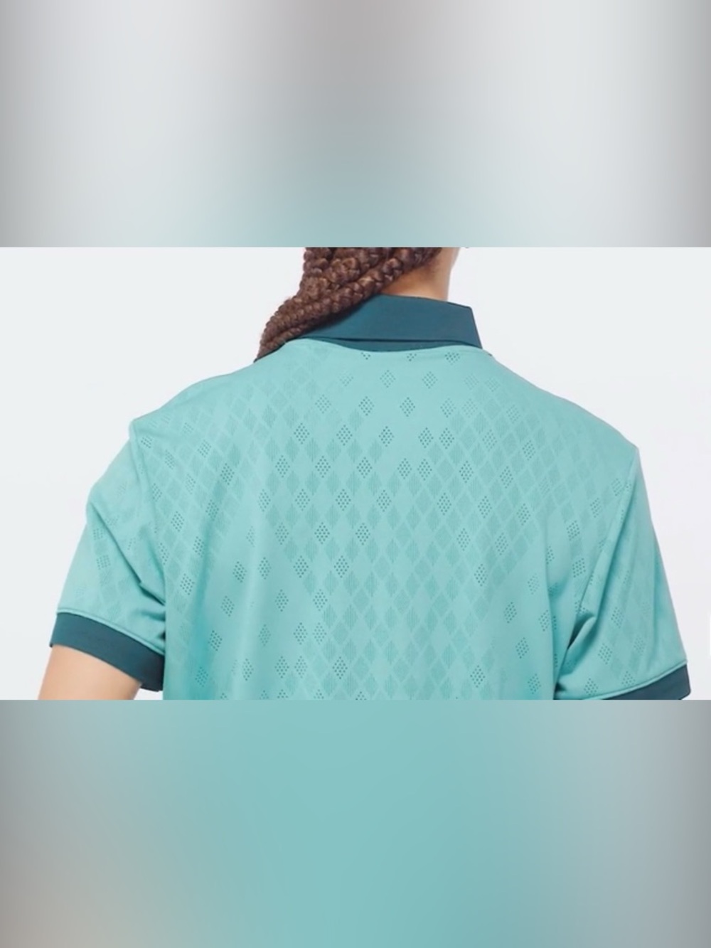 Adidas [M] Tennis Pro Women's Climacool Cropped Polo Shirt White/GreenJM4734 - Picture 8 of 14